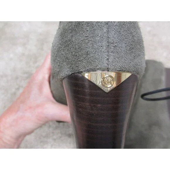 MICHAEL KORS GREEN SUEDE ANKLE BOOTS 10 MEDIUM - Picture 6 of 8